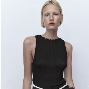 ***NWT*** Ribbed Halter Top -Sheer